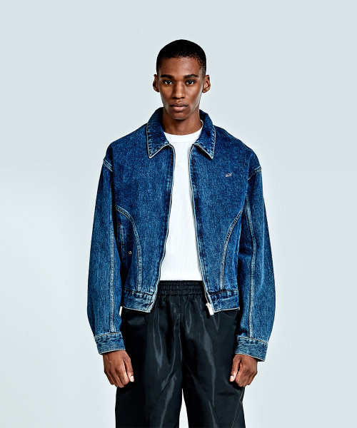 Bulky zipper denim Jacket - Deep blue（デニムジャケット）｜51 
