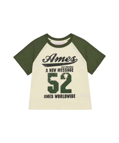 AMESWORLDWIDE(アメスワールドワイド)の「52 LOGO RAGLAN TEE KHAKI(Tシャツ/カットソー・レディース・その他・S/M)」の3枚目の写真