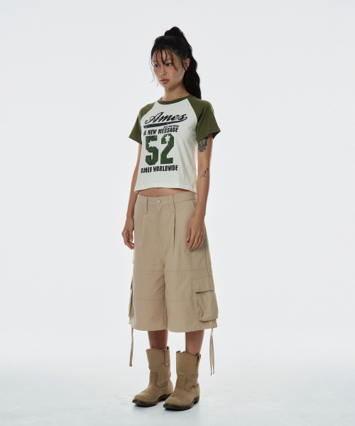 AMESWORLDWIDE(アメスワールドワイド)の「52 LOGO RAGLAN TEE KHAKI(Tシャツ/カットソー・レディース・その他・S/M)」の6枚目の写真