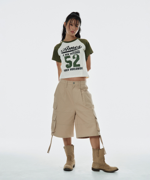 AMESWORLDWIDE(アメスワールドワイド)の「52 LOGO RAGLAN TEE KHAKI(Tシャツ/カットソー・レディース・その他・S/M)」の8枚目の写真