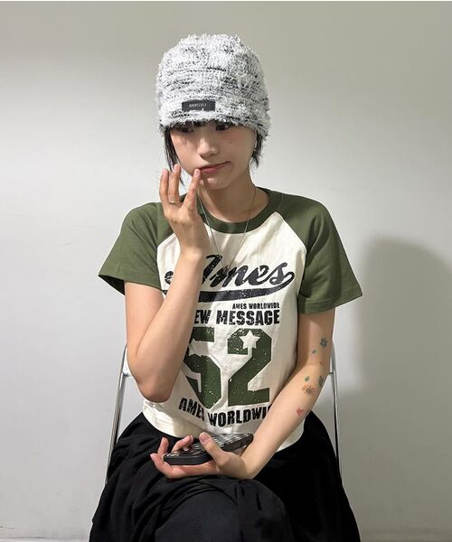 AMESWORLDWIDE(アメスワールドワイド)の「52 LOGO RAGLAN TEE KHAKI(Tシャツ/カットソー・レディース・その他・S/M)」の13枚目の写真