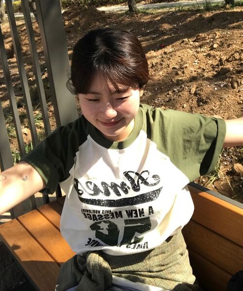 AMESWORLDWIDE(アメスワールドワイド)の「52 LOGO RAGLAN TEE KHAKI(Tシャツ/カットソー・レディース・その他・S/M)」の15枚目の写真