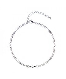 JBANS CLASSIC（ジェイバンスクラシック）の「ダイヤパターンポイントサージカルスチールチェーンブレスレット (C1902-AC565SV)（アンクレット）」