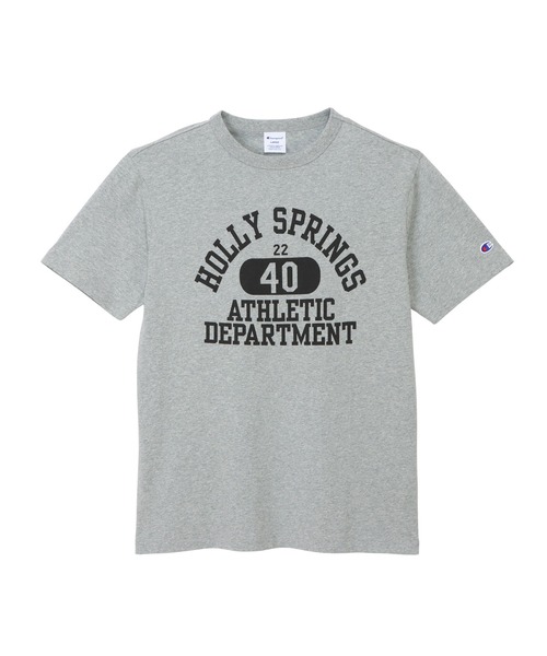 Champion(チャンピオン)の「【Champion/チャンピオン】メンズ ベーシック ショートスリーブTシャツ(Tシャツ/カットソー・メンズ・グレー/ブラック系その他/グリーン系その他3/ダークブルー/ホワイト×グリーン/ホワイト×ブルー・X-LARGE/LARGE/MEDIUM/SMALL)」の4枚目の写真