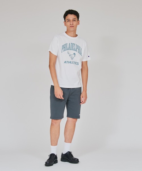 Champion(チャンピオン)の「【Champion/チャンピオン】メンズ ベーシック ショートスリーブTシャツ(Tシャツ/カットソー・メンズ・グレー/ブラック系その他/グリーン系その他3/ダークブルー/ホワイト×グリーン/ホワイト×ブルー・X-LARGE/LARGE/MEDIUM/SMALL)」の10枚目の写真