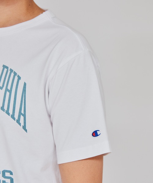Champion(チャンピオン)の「【Champion/チャンピオン】メンズ ベーシック ショートスリーブTシャツ(Tシャツ/カットソー・メンズ・グレー/ブラック系その他/グリーン系その他3/ダークブルー/ホワイト×グリーン/ホワイト×ブルー・X-LARGE/LARGE/MEDIUM/SMALL)」の8枚目の写真