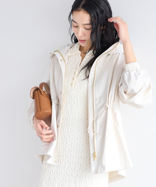 VIS(ビス)の「ウエストマークナイロンジャケット(ナイロンジャケット・レディース・オフホワイト/ピンク/ベージュ/ネイビー・FREE)」の2枚目の写真