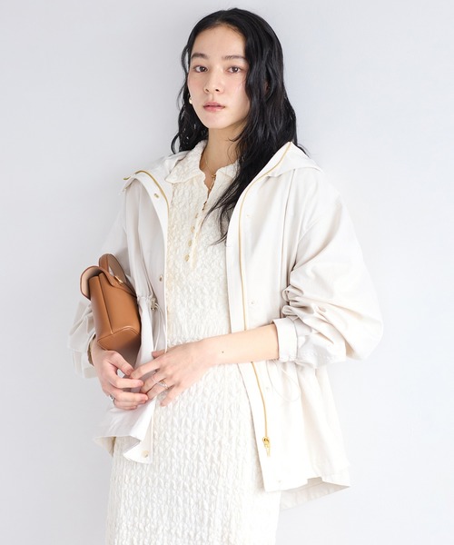 VIS(ビス)の「ウエストマークナイロンジャケット(ナイロンジャケット・レディース・オフホワイト/ピンク/ベージュ/ネイビー・FREE)」の16枚目の写真