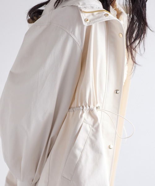 VIS(ビス)の「ウエストマークナイロンジャケット(ナイロンジャケット・レディース・オフホワイト/ピンク/ベージュ/ネイビー・FREE)」の19枚目の写真