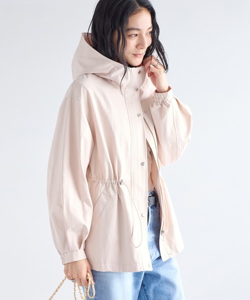 VIS(ビス)の「ウエストマークナイロンジャケット(ナイロンジャケット・レディース・オフホワイト/ピンク/ベージュ/ネイビー・FREE)」の21枚目の写真