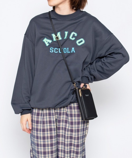 spiritoso(スピリトーゾ)の「AMICOプリントビッグスウェットトレーナー(スウェット・レディース・杢グレー/ホワイト系その他/スミクロ・FREE)」の4枚目の写真