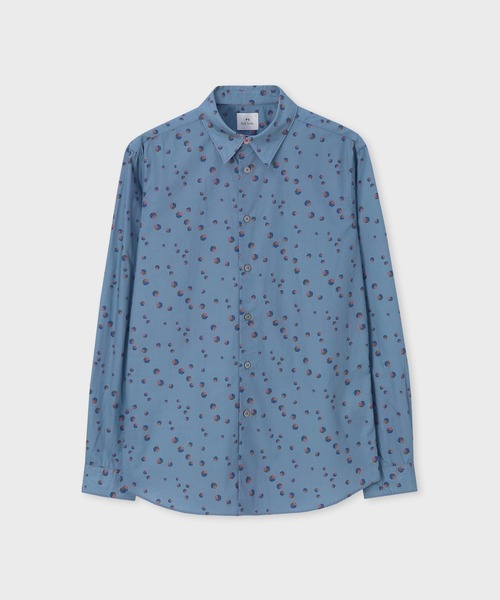 PS Paul Smith(ピーエスポールスミス)の「"Dice" カジュアルシャツ / 162305 149T(シャツ/ブラウス・メンズ・グレイッシュブルー・SMALL/LARGE)」の1枚目の写真