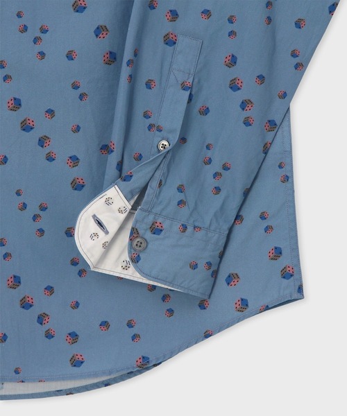 PS Paul Smith(ピーエスポールスミス)の「"Dice" カジュアルシャツ / 162305 149T(シャツ/ブラウス・メンズ・グレイッシュブルー・SMALL/LARGE)」の3枚目の写真