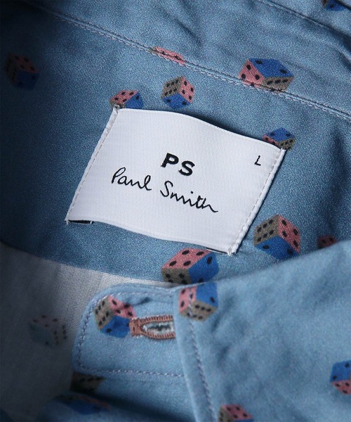 PS Paul Smith(ピーエスポールスミス)の「"Dice" カジュアルシャツ / 162305 149T(シャツ/ブラウス・メンズ・グレイッシュブルー・SMALL/LARGE)」の4枚目の写真