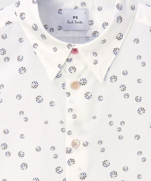 PS Paul Smith(ピーエスポールスミス)の「"Dice" カジュアルシャツ / 162305 149T(シャツ/ブラウス・メンズ・グレイッシュブルー・SMALL/LARGE)」の7枚目の写真
