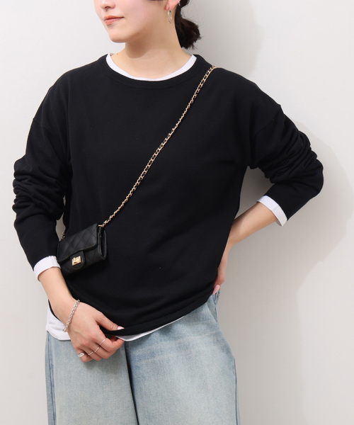 JOURNAL STANDARD relume（ジャーナルスタンダード　レリューム）の「《WEB限定追加4》［2枚セット］3WAYレイヤードニットプルオーバー（ニット/セーター・レディース・ブラック/グレー・FREE）」の6枚目の写真