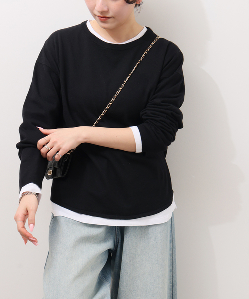 JOURNAL STANDARD relume（ジャーナルスタンダード　レリューム）の「《WEB限定追加4》［2枚セット］3WAYレイヤードニットプルオーバー（ニット/セーター・レディース・ブラック/グレー・FREE）」の7枚目の写真