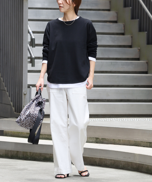 JOURNAL STANDARD relume（ジャーナルスタンダード　レリューム）の「《WEB限定追加4》［2枚セット］3WAYレイヤードニットプルオーバー（ニット/セーター・レディース・ブラック/グレー・FREE）」の10枚目の写真