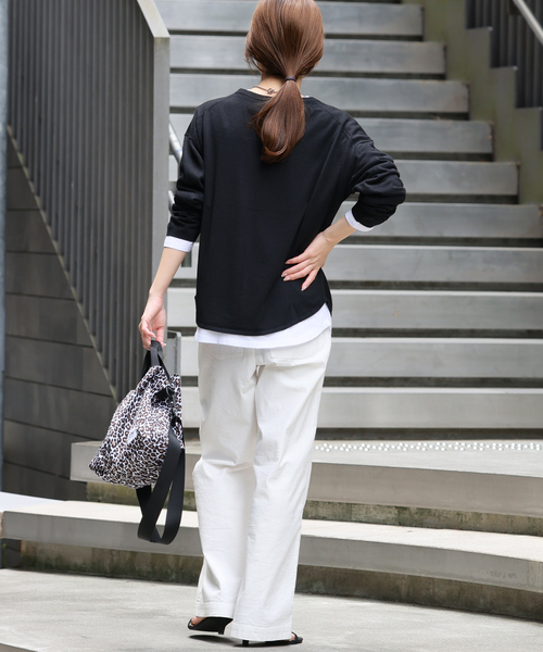 JOURNAL STANDARD relume（ジャーナルスタンダード　レリューム）の「《WEB限定追加4》［2枚セット］3WAYレイヤードニットプルオーバー（ニット/セーター・レディース・ブラック/グレー・FREE）」の12枚目の写真