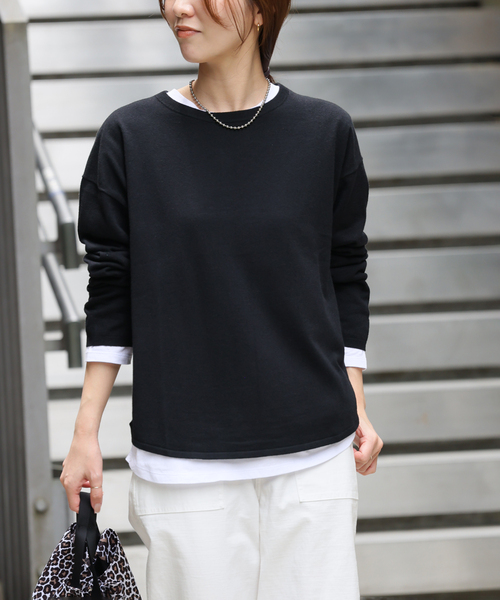 JOURNAL STANDARD relume（ジャーナルスタンダード　レリューム）の「《WEB限定追加4》［2枚セット］3WAYレイヤードニットプルオーバー（ニット/セーター・レディース・ブラック/グレー・FREE）」の15枚目の写真