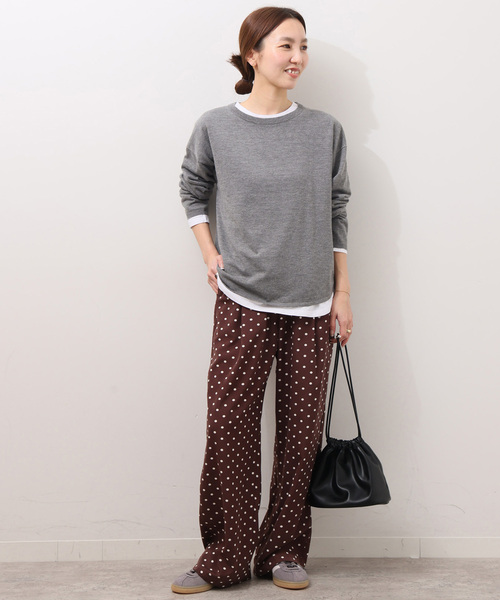 JOURNAL STANDARD relume（ジャーナルスタンダード　レリューム）の「《WEB限定追加4》［2枚セット］3WAYレイヤードニットプルオーバー（ニット/セーター・レディース・ブラック/グレー・FREE）」の18枚目の写真