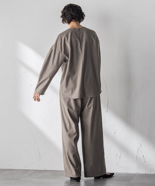 MAYSON GREY(メイソングレイ)の「【叶えるSET UP】起毛イージーワイドパンツ≪手洗い可能≫(その他パンツ・レディース・ブラック/ベージュ・M)」の16枚目の写真