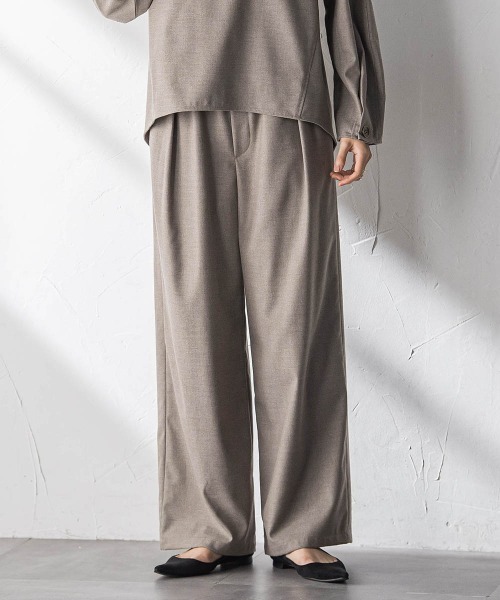 MAYSON GREY(メイソングレイ)の「【叶えるSET UP】起毛イージーワイドパンツ≪手洗い可能≫(その他パンツ・レディース・ブラック/ベージュ・M)」の10枚目の写真