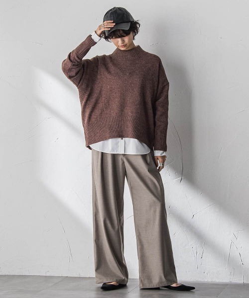 MAYSON GREY(メイソングレイ)の「【叶えるSET UP】起毛イージーワイドパンツ≪手洗い可能≫(その他パンツ・レディース・ブラック/ベージュ・M)」の17枚目の写真