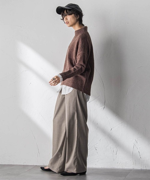 MAYSON GREY(メイソングレイ)の「【叶えるSET UP】起毛イージーワイドパンツ≪手洗い可能≫(その他パンツ・レディース・ブラック/ベージュ・M)」の18枚目の写真