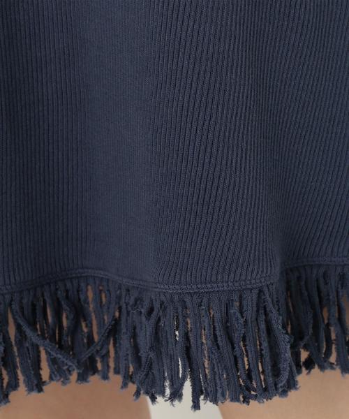 Another Edition（アナザーエディション）の「リブフリンジチュニックワンピース/AEBC CリブフリンジチュニックOP（チュニック・レディース・オフホワイト/ベージュ/ネイビー・FREE）」の18枚目の写真