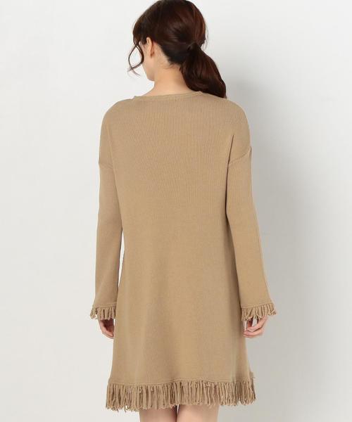 Another Edition（アナザーエディション）の「リブフリンジチュニックワンピース/AEBC CリブフリンジチュニックOP（チュニック・レディース・オフホワイト/ベージュ/ネイビー・FREE）」の21枚目の写真