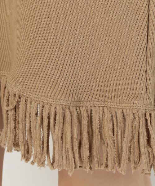 Another Edition（アナザーエディション）の「リブフリンジチュニックワンピース/AEBC CリブフリンジチュニックOP（チュニック・レディース・オフホワイト/ベージュ/ネイビー・FREE）」の10枚目の写真