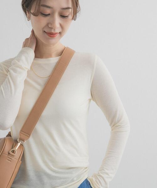 URBAN RESEARCH DOORS（アーバンリサーチドアーズ）の「リネン混シアーロングスリーブTシャツ（Tシャツ/カットソー・レディース・オフホワイト/ホワイト系その他・FREE）」の10枚目の写真