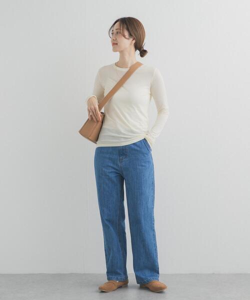 URBAN RESEARCH DOORS（アーバンリサーチドアーズ）の「リネン混シアーロングスリーブTシャツ（Tシャツ/カットソー・レディース・オフホワイト/ホワイト系その他・FREE）」の15枚目の写真