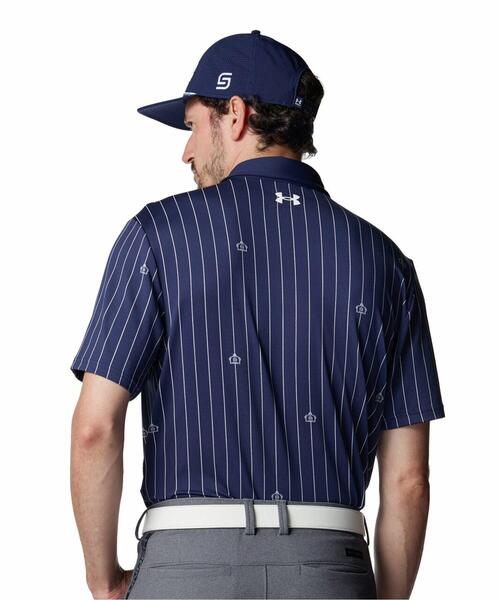 UNDER ARMOUR(アンダーアーマー)の「UAプレーオフ3.0 プリント ポロ(ゴルフ/メンズ)(ポロシャツ・メンズ・ブルー系・M/2XL/3XL/L/XL)」の2枚目の写真