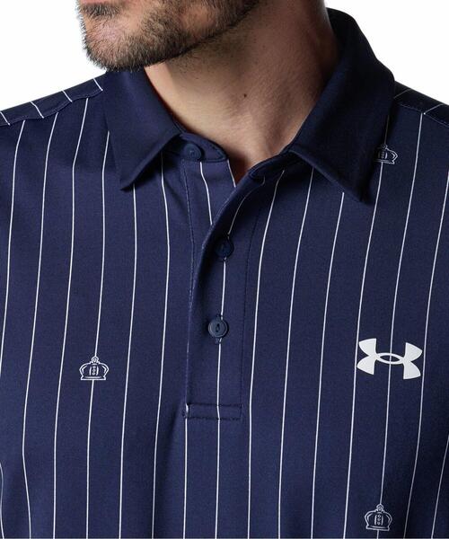 UNDER ARMOUR(アンダーアーマー)の「UAプレーオフ3.0 プリント ポロ(ゴルフ/メンズ)(ポロシャツ・メンズ・ブルー系・M/2XL/3XL/L/XL)」の4枚目の写真