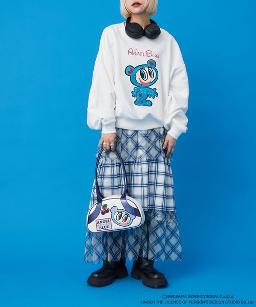 w closet（ダブルクローゼット）の「【ANGEL BLUE】ナカムラくんボストンバッグ（ボストンバッグ・レディース・ピンク/サックスブルー・FREE）」の6枚目の写真