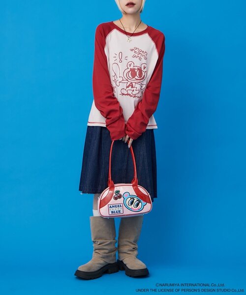 w closet（ダブルクローゼット）の「【ANGEL BLUE】ナカムラくんボストンバッグ（ボストンバッグ・レディース・ピンク/サックスブルー・FREE）」の10枚目の写真