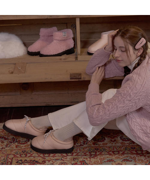 SHOEHI(シューハイ)の「ユキダウンファー スリッポン(4Colors)_B2228(スリッポン・レディース・ブラック/シルバー/ピンク/ベージュ・24.5cm/24cm/23.5cm)」の3枚目の写真