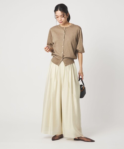 green label relaxing（グリーンレーベルリラクシング）の「［size SHORTあり］エアリー シアー イージー ワイド パンツ（その他パンツ・レディース・オフホワイト/ダークグレー/モカ・FREE/SHORT）」の14枚目の写真