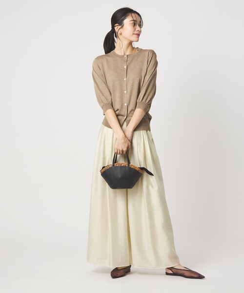 green label relaxing（グリーンレーベルリラクシング）の「［size SHORTあり］エアリー シアー イージー ワイド パンツ（その他パンツ・レディース・オフホワイト/ダークグレー/モカ・FREE/SHORT）」の12枚目の写真