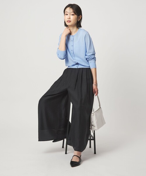 green label relaxing（グリーンレーベルリラクシング）の「［size SHORTあり］エアリー シアー イージー ワイド パンツ（その他パンツ・レディース・オフホワイト/ダークグレー/モカ・FREE/SHORT）」の9枚目の写真