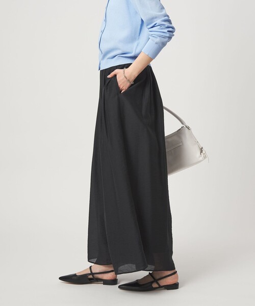 green label relaxing（グリーンレーベルリラクシング）の「［size SHORTあり］エアリー シアー イージー ワイド パンツ（その他パンツ・レディース・オフホワイト/ダークグレー/モカ・FREE/SHORT）」の7枚目の写真