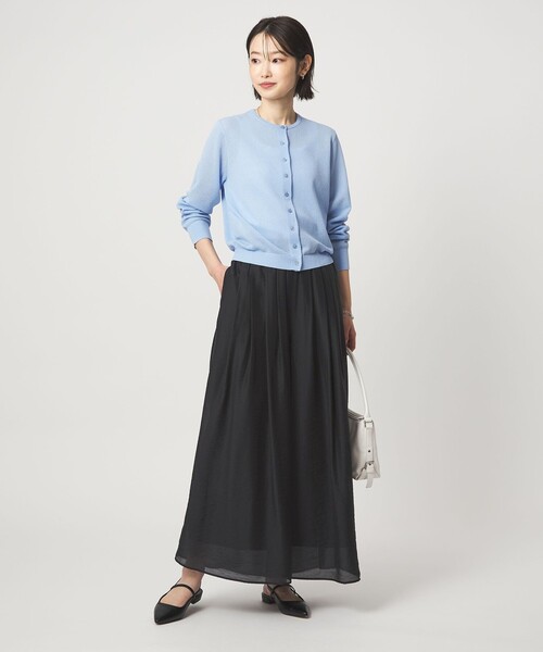 green label relaxing（グリーンレーベルリラクシング）の「［size SHORTあり］エアリー シアー イージー ワイド パンツ（その他パンツ・レディース・オフホワイト/ダークグレー/モカ・FREE/SHORT）」の6枚目の写真