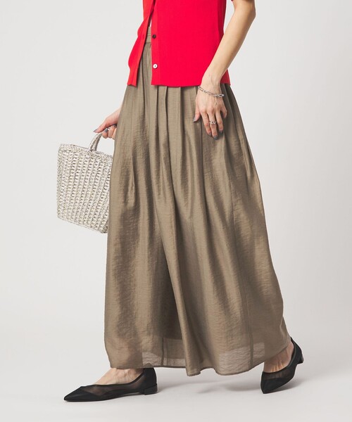 green label relaxing（グリーンレーベルリラクシング）の「［size SHORTあり］エアリー シアー イージー ワイド パンツ（その他パンツ・レディース・オフホワイト/ダークグレー/モカ・FREE/SHORT）」の4枚目の写真