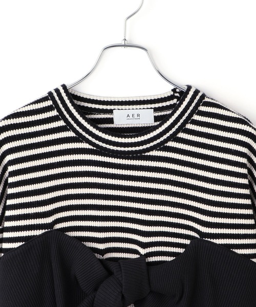 ADAM ET ROPE'(アダムエロペ)の「【WEB限定】ツイストビスチェドッキングプルオーバー(Tシャツ/カットソー・レディース・チャコールグレー/ブラック系その他/ホワイト系その他・FREE)」の17枚目の写真