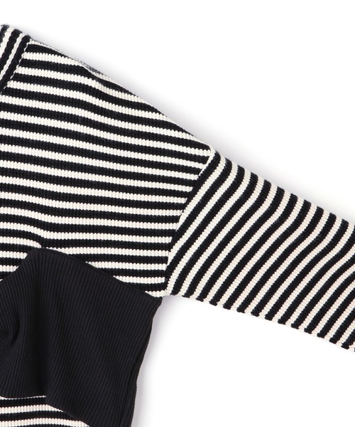 ADAM ET ROPE'(アダムエロペ)の「【WEB限定】ツイストビスチェドッキングプルオーバー(Tシャツ/カットソー・レディース・チャコールグレー/ブラック系その他/ホワイト系その他・FREE)」の19枚目の写真