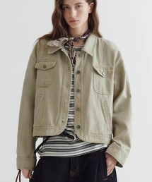 Fano Studios（ファノ ストゥディオズ）の「ツイル ドロップショルダー クロップド丈ジャケット FC26W021【Fano Studios】【2026SS】（デニムジャケット）」