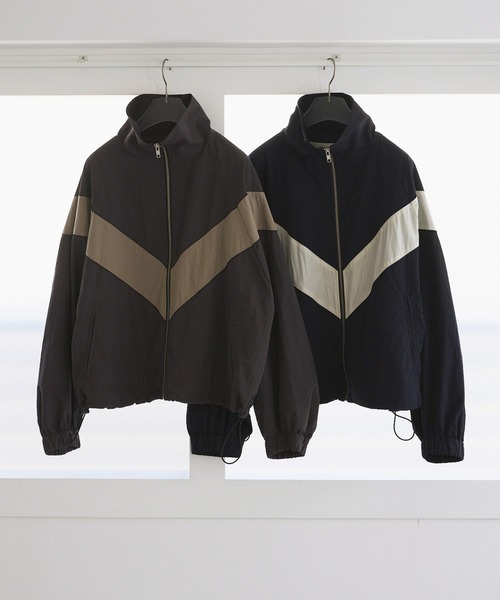 anuke（アンヌーク）の「Nylon Track Blouzon（ブルゾン・レディース・ネイビー/チャコールグレー・FREE）」の12枚目の写真