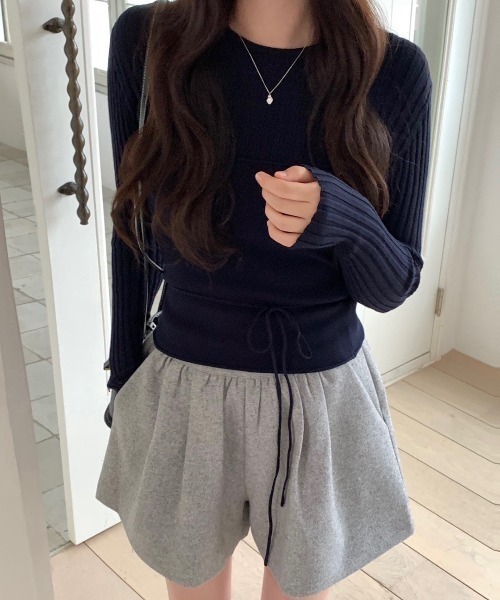 FREE STYLISTS(フリー スタイリスト)の「YUGA_YGMC Korean-style ribbed knit and tight vest set(ニット/セーター・レディース・ベビーピンク/オフホワイト/ネイビー・FREE)」の16枚目の写真